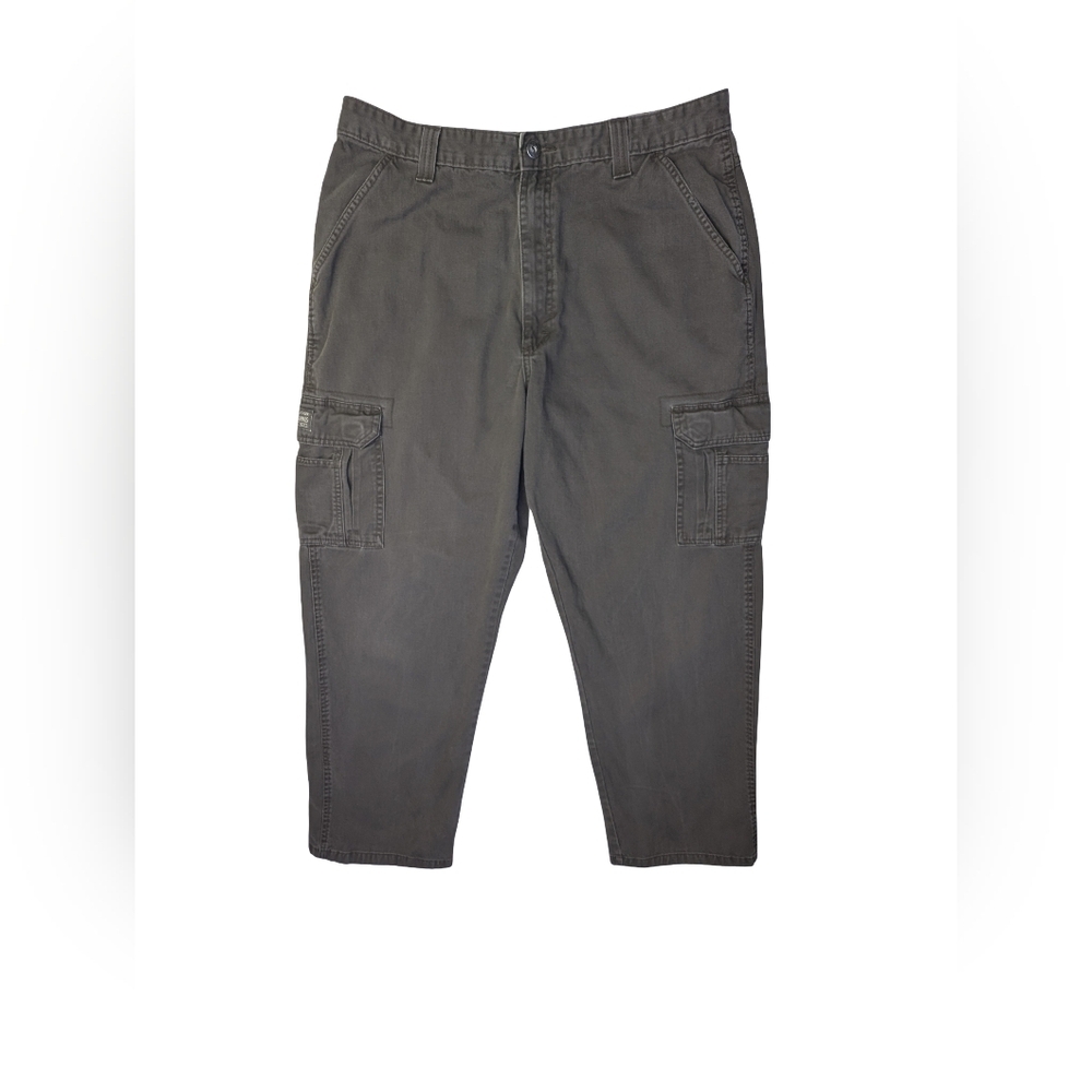 Vintage Wrangler Originals Brown Wide Leg Cargo Pants, Unisex 36x30